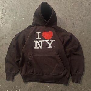 Vintage Mocha I Love NY Hoodie